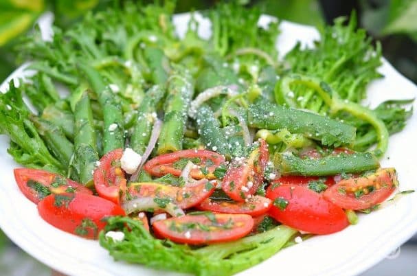 Delicious salad with beans