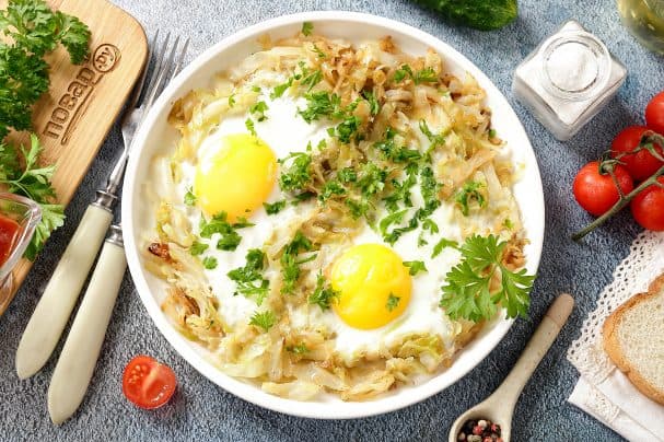 Яечніца з капустай