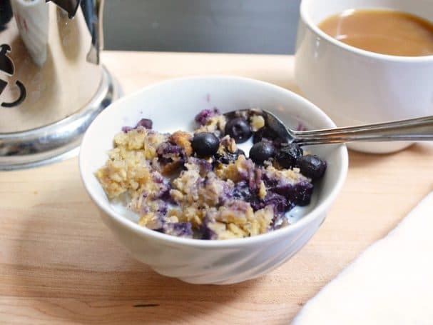 Baked Oatmeal with Blueberries and Banana