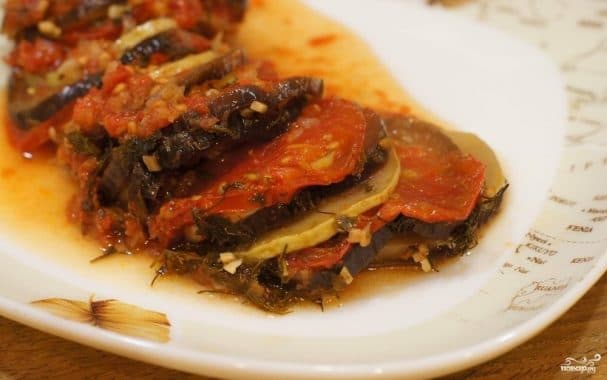 Запяканка з кабачкоў і баклажанаў