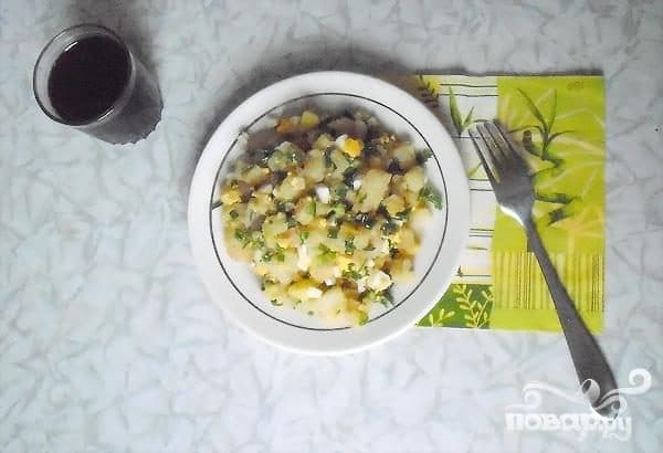 Зімовы салат з бульбай