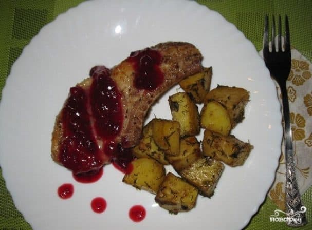 Антрекот у духовці в фользі