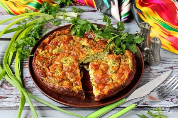 Азербайджанский омлет с зеленью