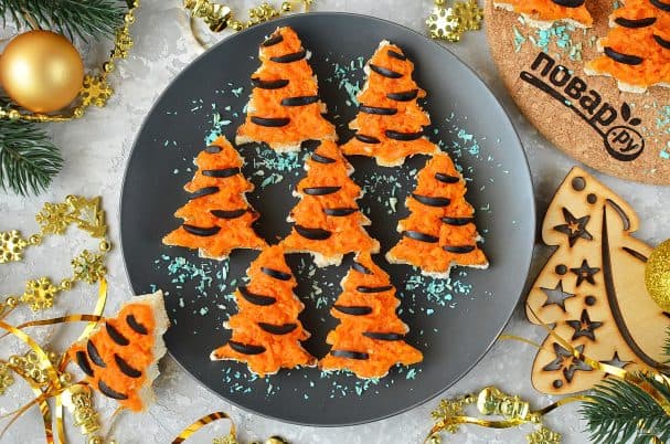 Брускетты на Новый год Тигра