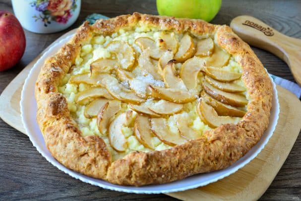Галета с яблоками и творогом