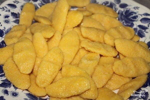 Галушки из кукурузной муки