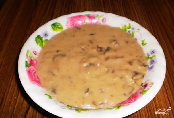 Mushroom sauce from dried mushrooms