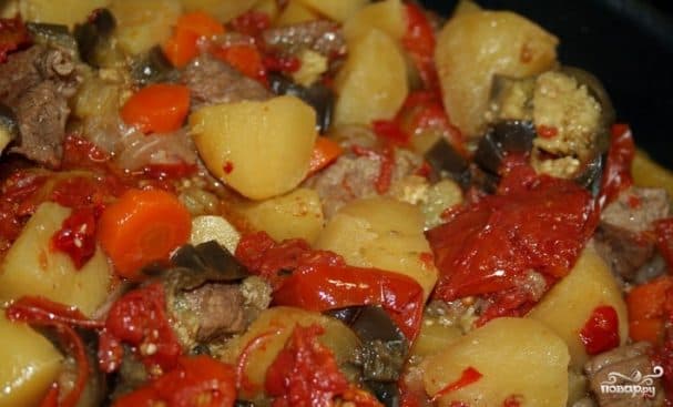 Хашлама из курицы с картошкой