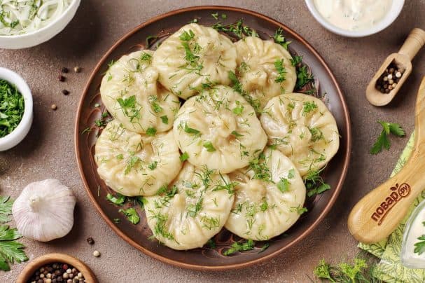 Хинкали с картофелем и сыром