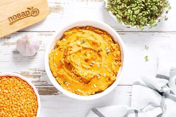 Хумус из красной чечевицы