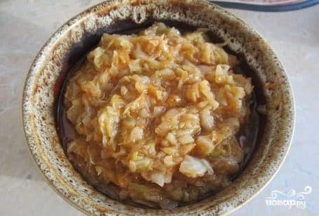 Капуста тушеная с мясом в мультиварке