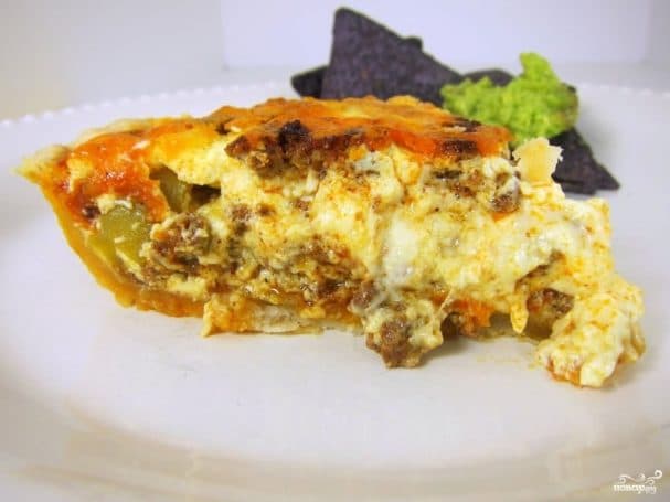 Киш с курицей и кабачком