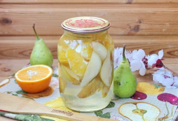 Кампот з грушы і апельсіна на зіму