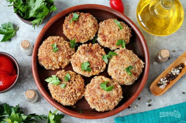 Котлеты из перловки с фаршем