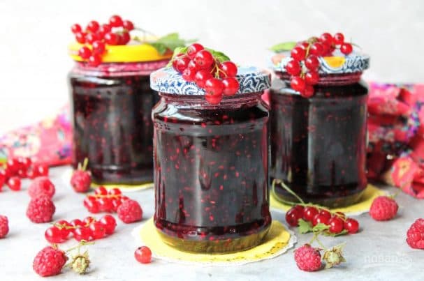 Красная смородина с малиной на зиму