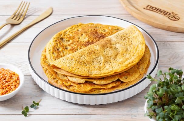 Лепешки из красной чечевицы