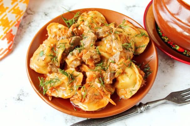 Пельмени в горшочке