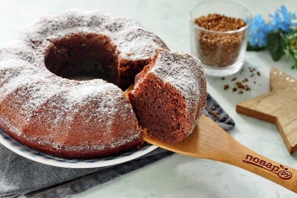 Постный кофейный пирог