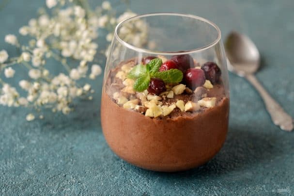 Постный шоколадный мусс