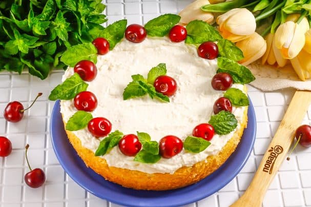 ПП торт с творожным кремом