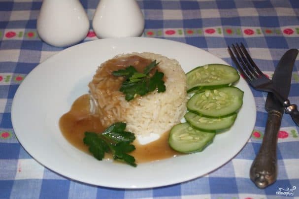 Рыс з соусам