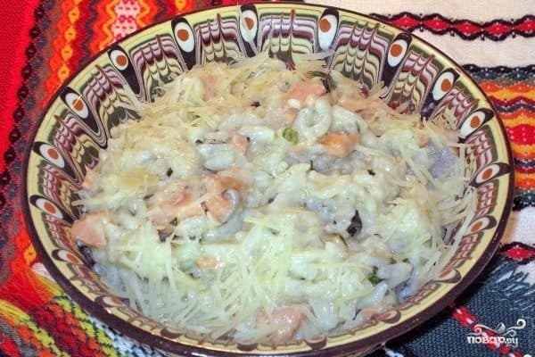 Ризотто с красной рыбой