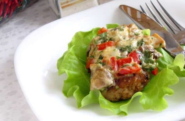 Рамштэксы з сырам і хрэном