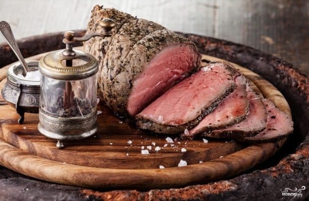 Ростбэф з мармурнай якравіны