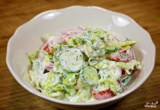 Cucumber and tomato salad