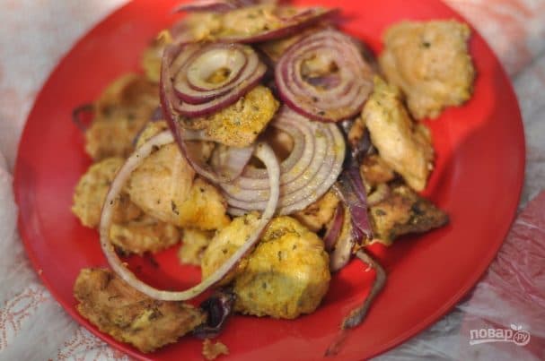 Шашлик із соєвих котлет