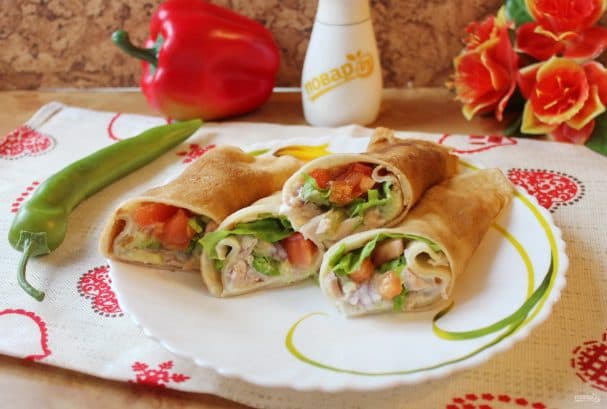 Шаўрма з блинчыкаў