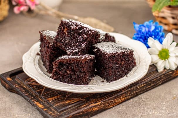 Шоколадно-банановый пирог