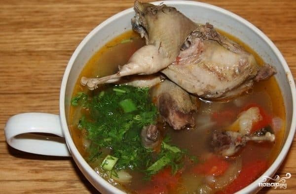 Шурпа из перепелов