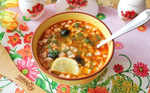 Солянка без копченостей