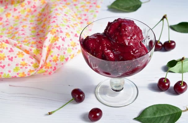 Roasted Cherry Sorbet