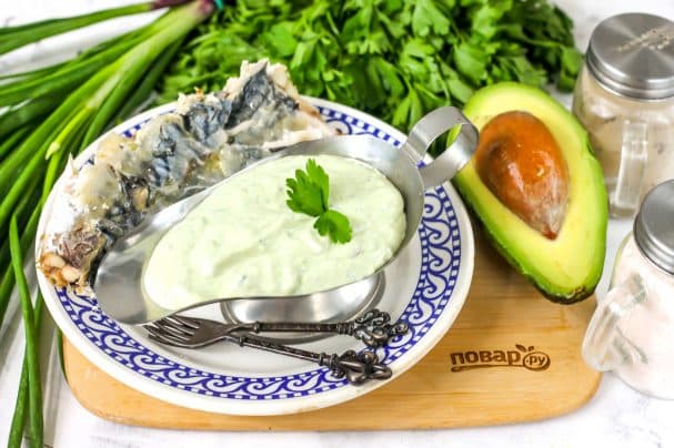 Сос з авакада да рыбы