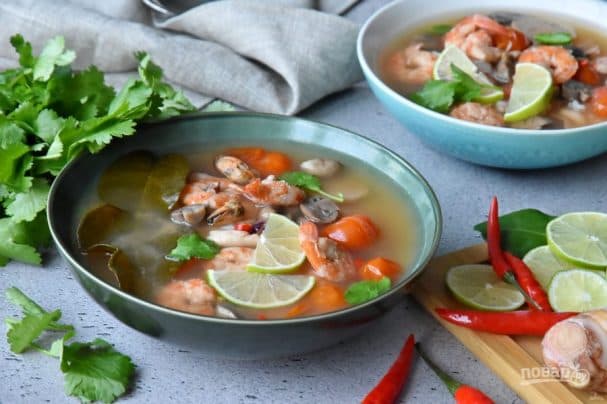 рецепт с морепродуктами